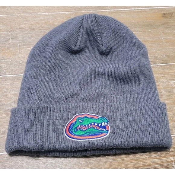 Florida Gators Beanie Hat Top of the World Sheer Cuffed Knit Cap Charcoal Unisex - Picture 1 of 3